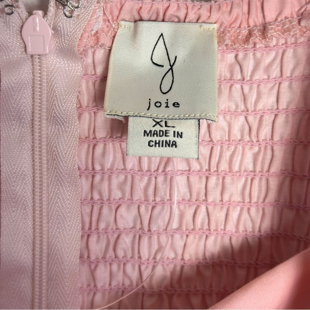 New Joie Woman’s Pink Floral Midi Summer Dress Size XL - Picture 12 of 13